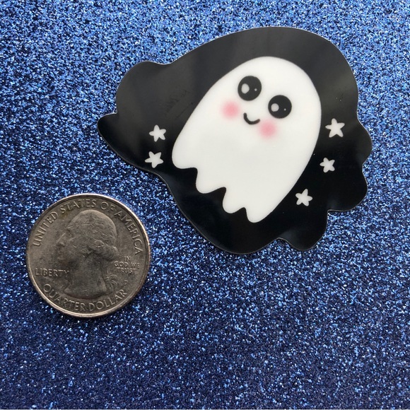 🍒 5/$25 🍒 TWO Glow in the Dark Ghost Stickers - Picture 2 of 7